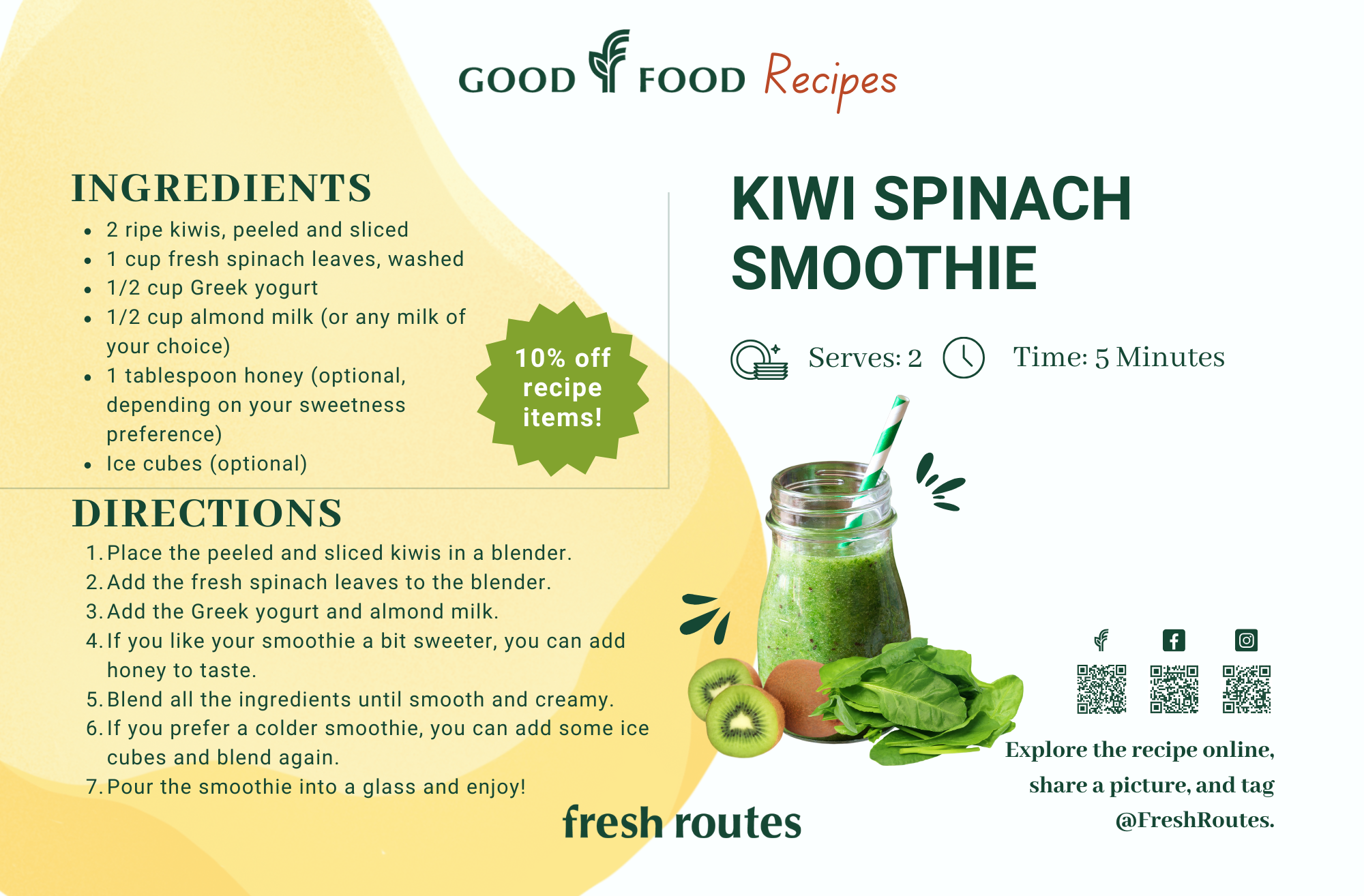Kiwi Spinach Smoothie