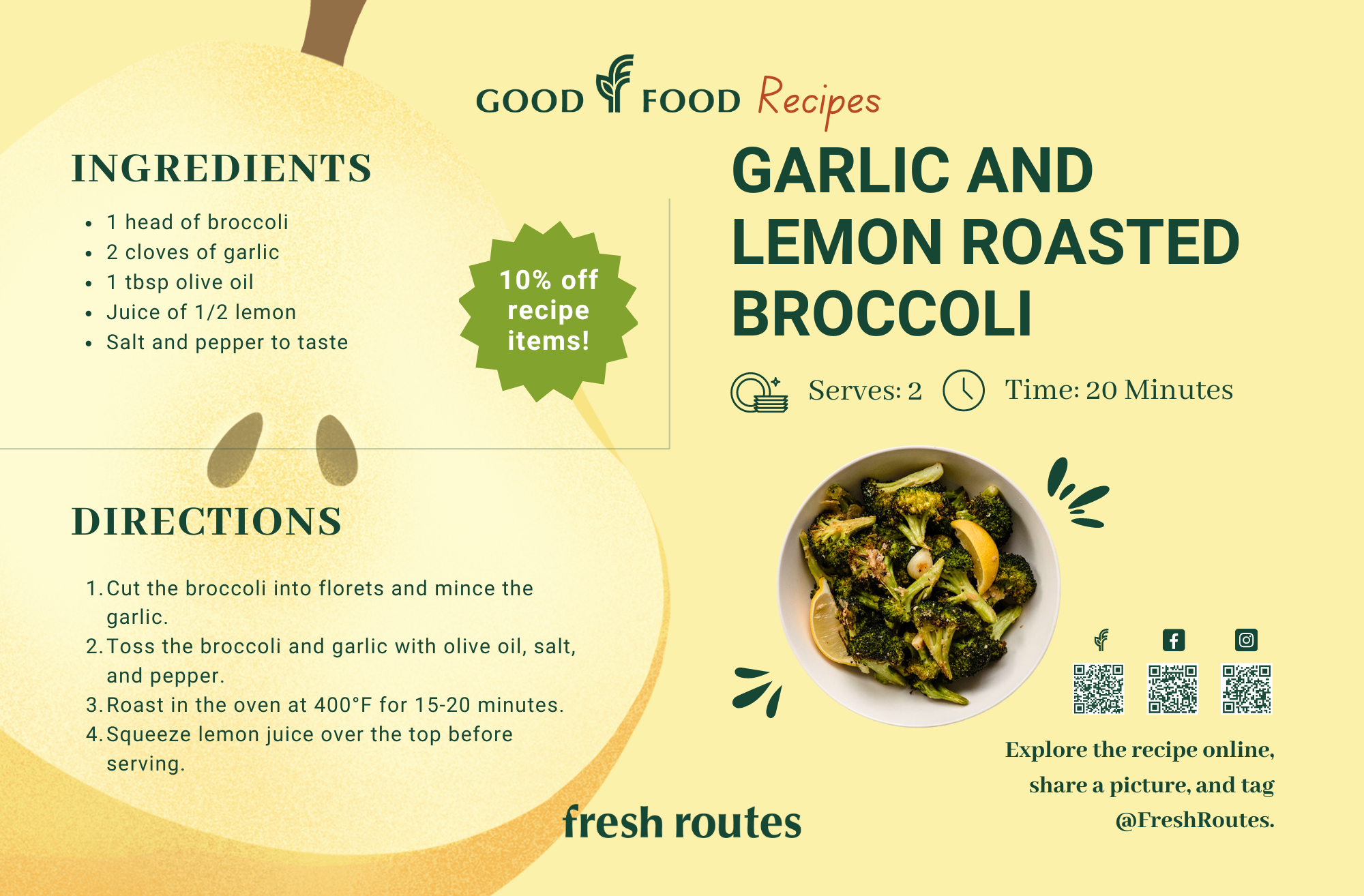 Garlic and Lemon Roasted Broccoli